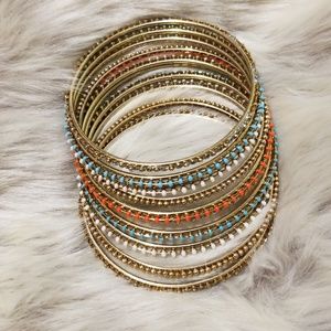 Multi color bangle bracelets